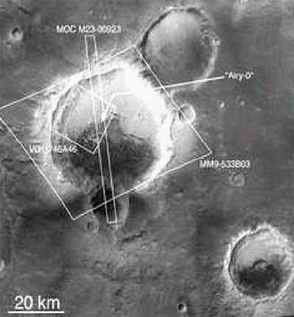 Три криотермических кратера