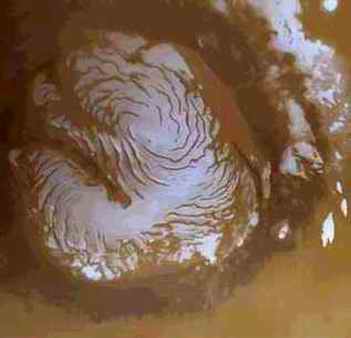 Ледник на северном полюсе Марса